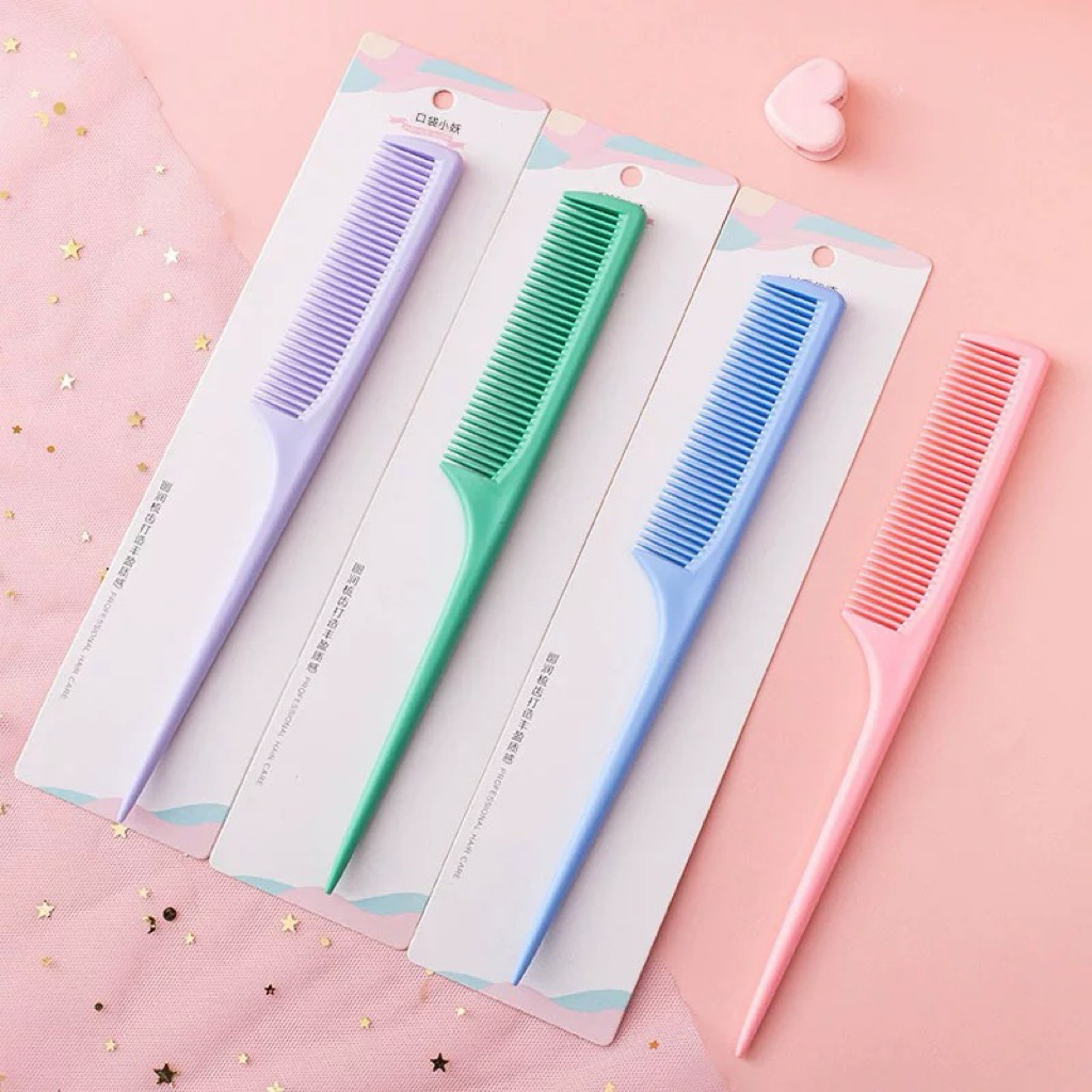 Lược Chải Tóc Đuôi Nhọn Mini Tạo Kiểu Nhiều Màu Sắc