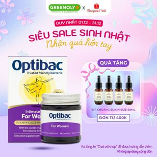  Men Vi Sinh Bổ Sung Lợi Khuẩn Chăm Sóc Vùng Kín Optibac Tím 30 Viên 