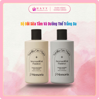  Bộ Sữa Tắm Và Dưỡng Thể Trắng Da Hương Nước Hoa ThưGiãn D​e M​emoria  2x300ml  