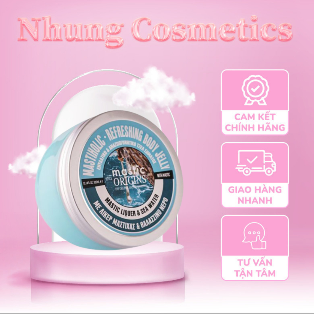 (Hàng công ty) Thạch Dưỡng Thể Cấp Ẩm & Dưỡng Sáng 48H Với Mastic & Nước Biển MASTIHOLIC BODY JELLY 