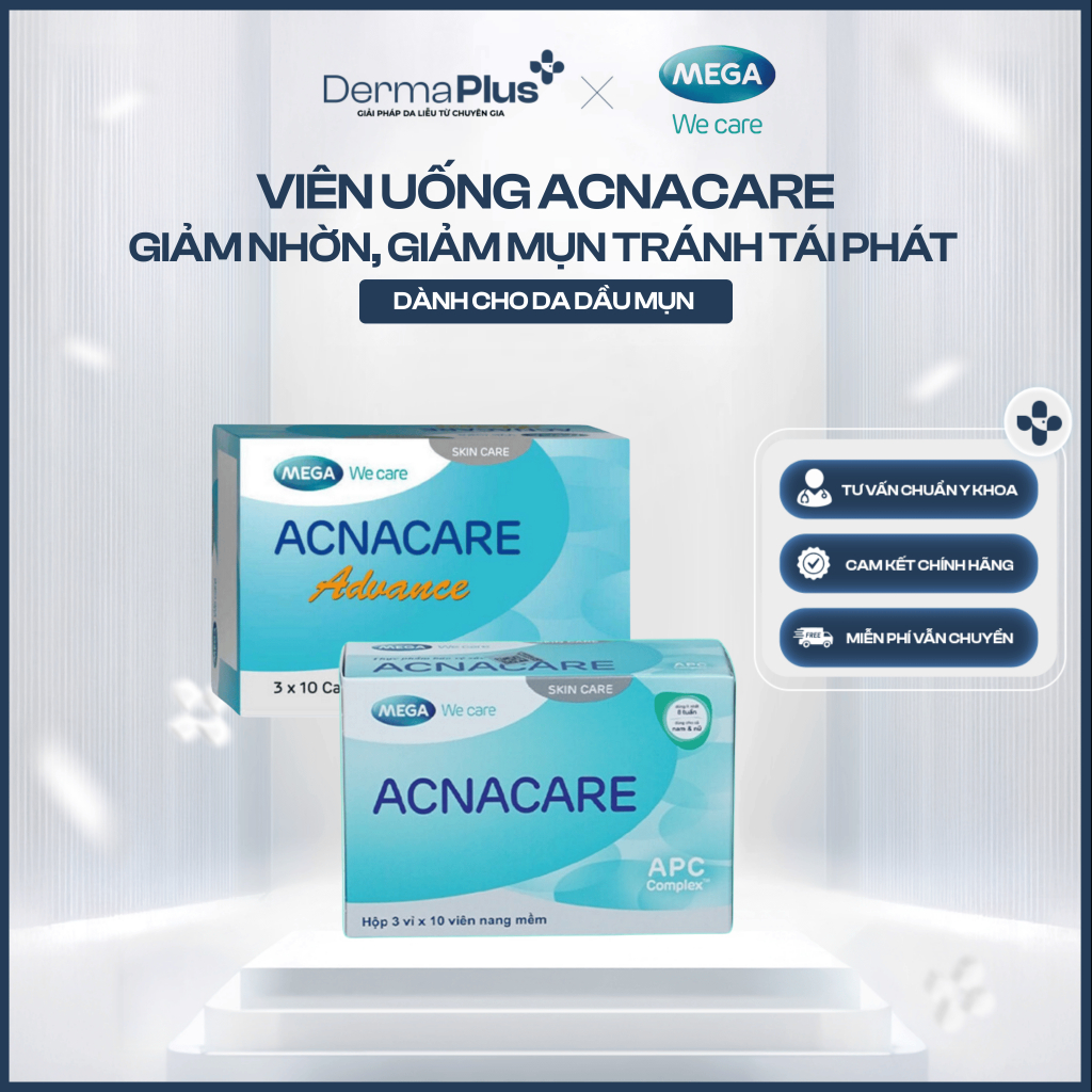 Viên Uống Giảm Nhờn, Giảm Mụn Acnacare Advance - DermaPlus