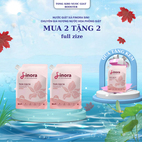 [ MUA 2 TẶNG 2 ] Nước Giặt Xả Finora Hương Nước Hoa Cao Cấp [ tổng 8kg ] Làm Sạch Lưu Hương Lâu