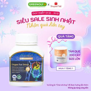  Viên Uống Hỗ Trợ Thải Độc Mỡ Nội Tạng Vitatree Organ Fat Detox 60 Viên nhập khẩu chính hãng Úc 