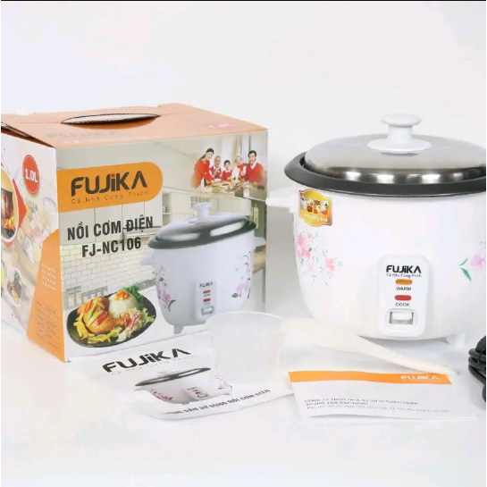 Fujika Nồi Cơm Điện Nắp Rời Chống Dính Dung Tích Đa Dạng 1-3l Tiện Lợi Hiệu Quả