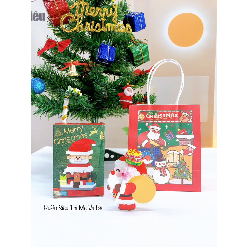Set Quà Tặng Noel Giá Rẻ, Set Quà Xếp Hình Lego Noel Cho Bé Mầm Non, Học Sinh Dịp Lễ Giáng Sinh, Set