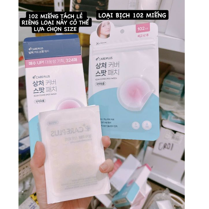 ( ĐỌC KỸ MÔ TẢ) MIẾNG DÁN OLIVE YOUNG CARE PLUS 102 MIÊNG TÁCH SET