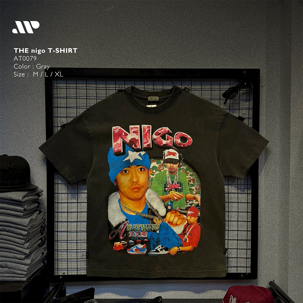 Áo thun cổ tròn Oversize The nigo - AT0079 98% Cotton 360GSM | APEXSTUDIO