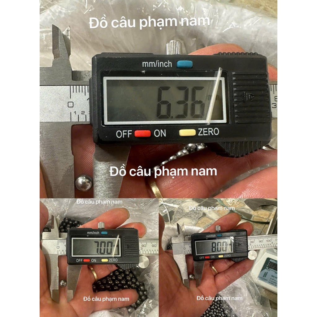 ( xả xả) Combo 2kg Bi sắt ổ trục giá siêu rẻ đủ size 6.35mm-7mm-8mm