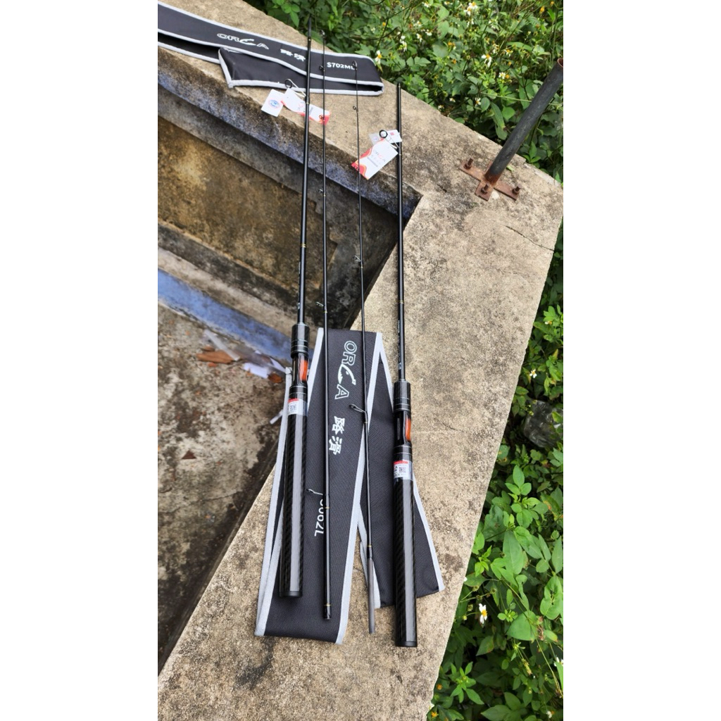 🔰 Cần Lure Đứng Orca Black Thế Hệ II - Cán Cacbon - Khoen Fuji