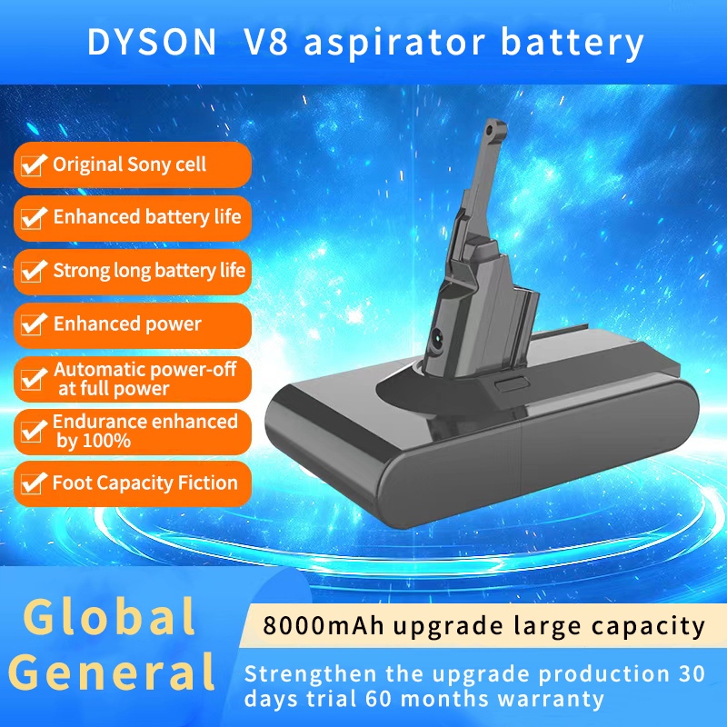 (Có hàng) Miễn phí vận chuyển trong vòng 12 giờ Tương thích với pin Dyson V8 Pin Dyson V8 SV10 SV10K