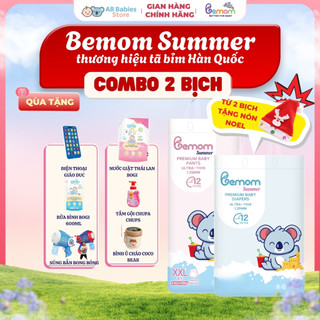   ĐIỆN THOẠI  COMBO 2 Bịch Tã Bỉm Hàn Dán Và Quần Bemom SUMMER Siêu Mỏng Thấm Hút Size NB-3XL 3-30kg 