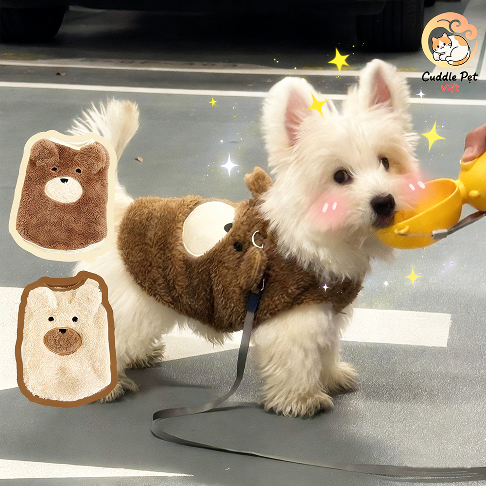 Cuddle Pet-Quần áo thú cưng có lót bông giữ ấm Quần áo đáng yêu cho chó lông Chống bẩn và giữ ấm LGP0156