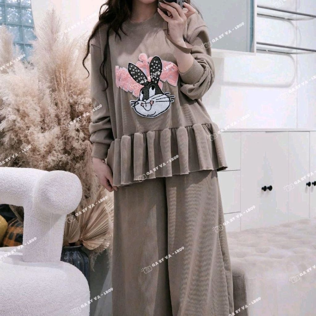 Set bộ đồ hello thỏ bunny bá cháy bò chét 