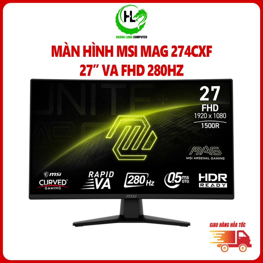 Màn Hình Cong MSI MAG 274CXF 27 Inch 280Hz Full HD Rapid VA 0.5ms Chuyên Game - Hàng Chính Hãng