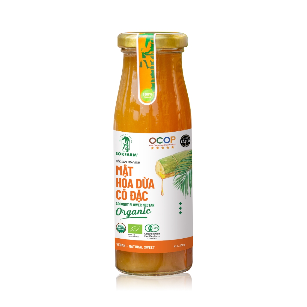 Sokfarm - Mật hoa dừa cô đặc Organic Sokfarm 250g