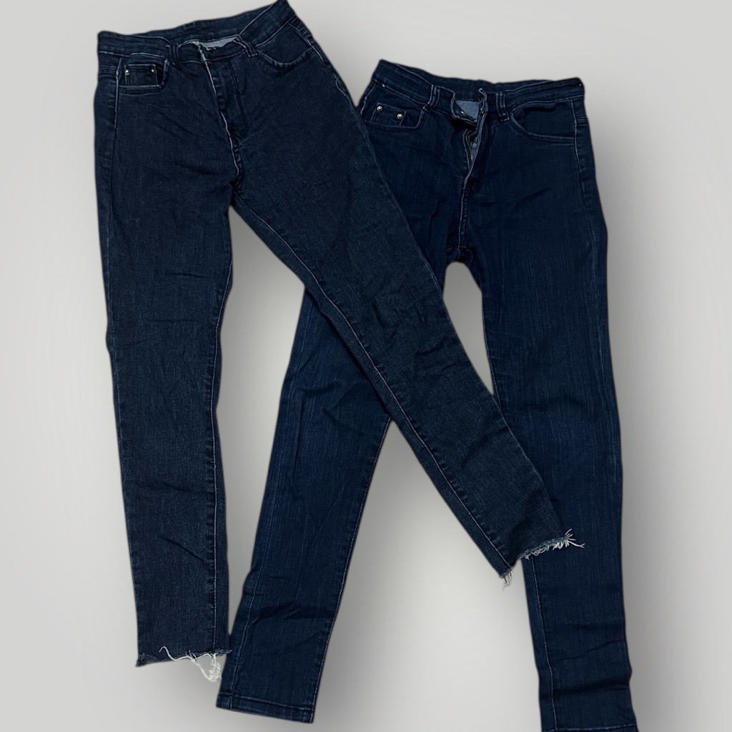 Jean ống túm eo 62 có co dãn . dài 90cm