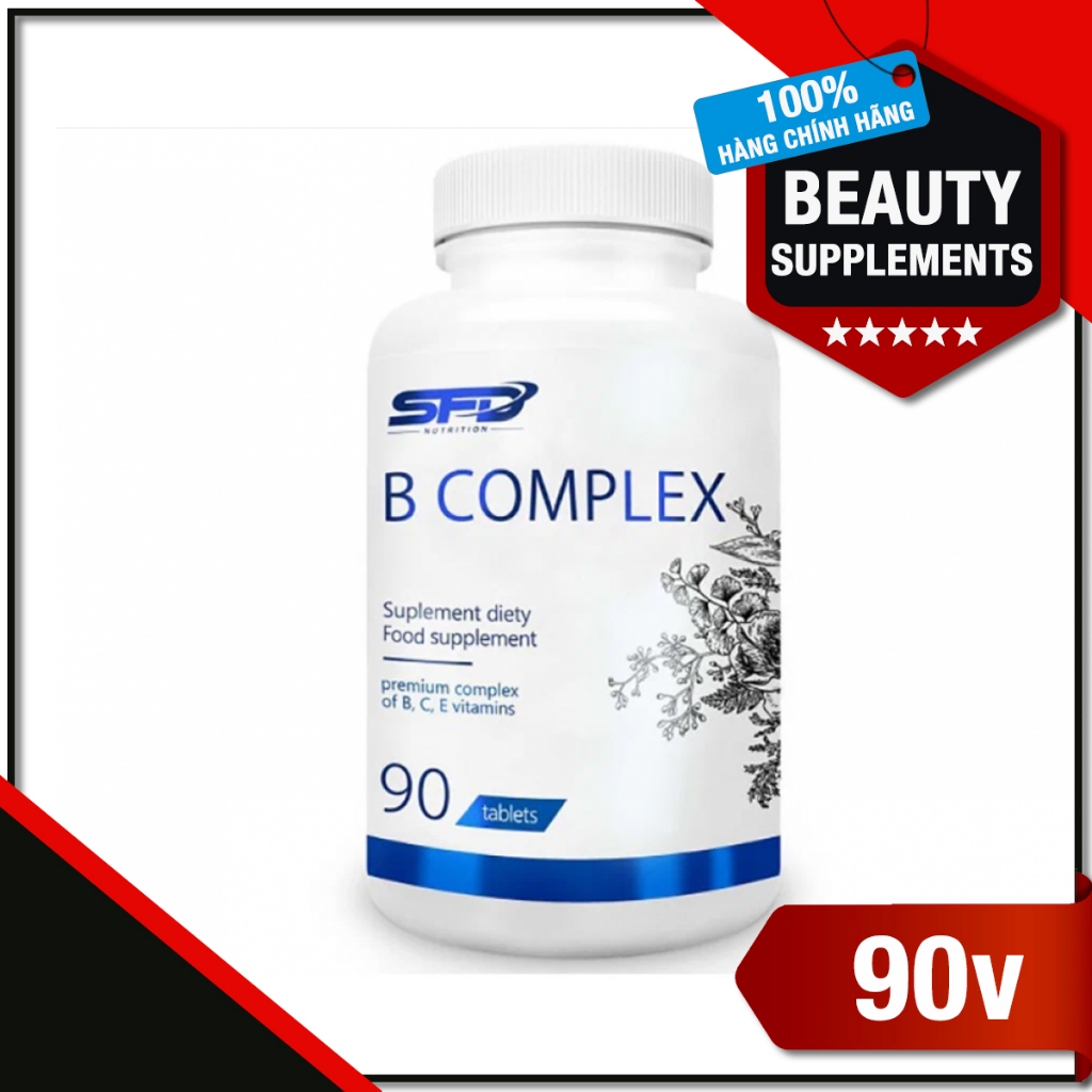 Viên uống bổ sung Vitamin B complex - Hộp 90 viên - SFD Nutrition