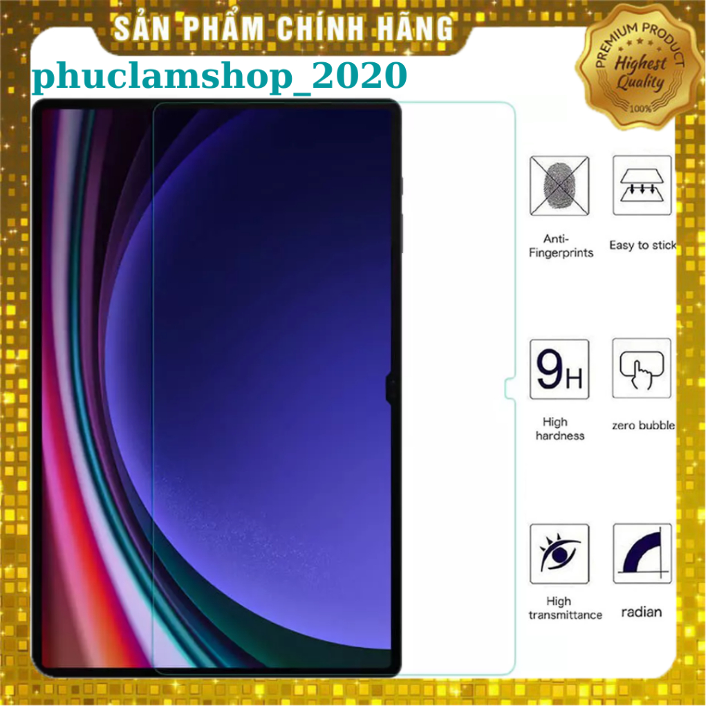 Kính cường lực 9H cho Samsung Galaxy Tab S9 Ultra S8 Ultra Tab S9 FE Plus Tab S9 Plus S8 Plus Tab S9