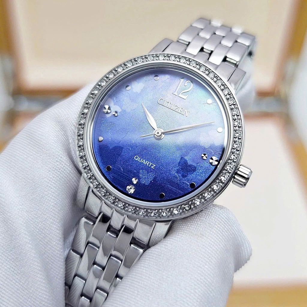 [Chính Hãng 100%] Đồng Hồ Nữ  Citizen EL3100-55N Máy Quartz (Pin) Kính Sapphiare Siz 31mm FullBox