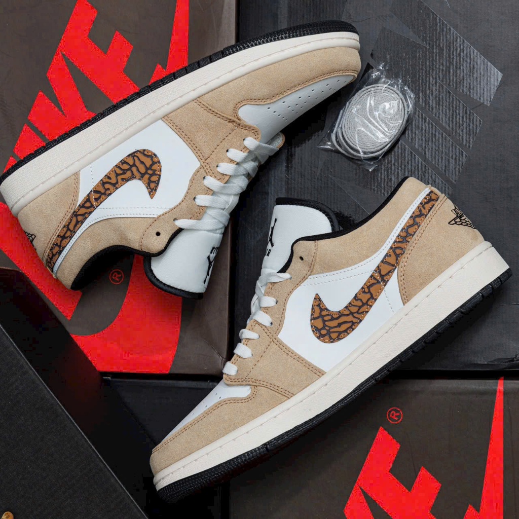 Giày thể thao JD1 Low SE ‘Brown Elephant’ DZ4130-201, Giày thể thao JD1 Low Rắn Nâu