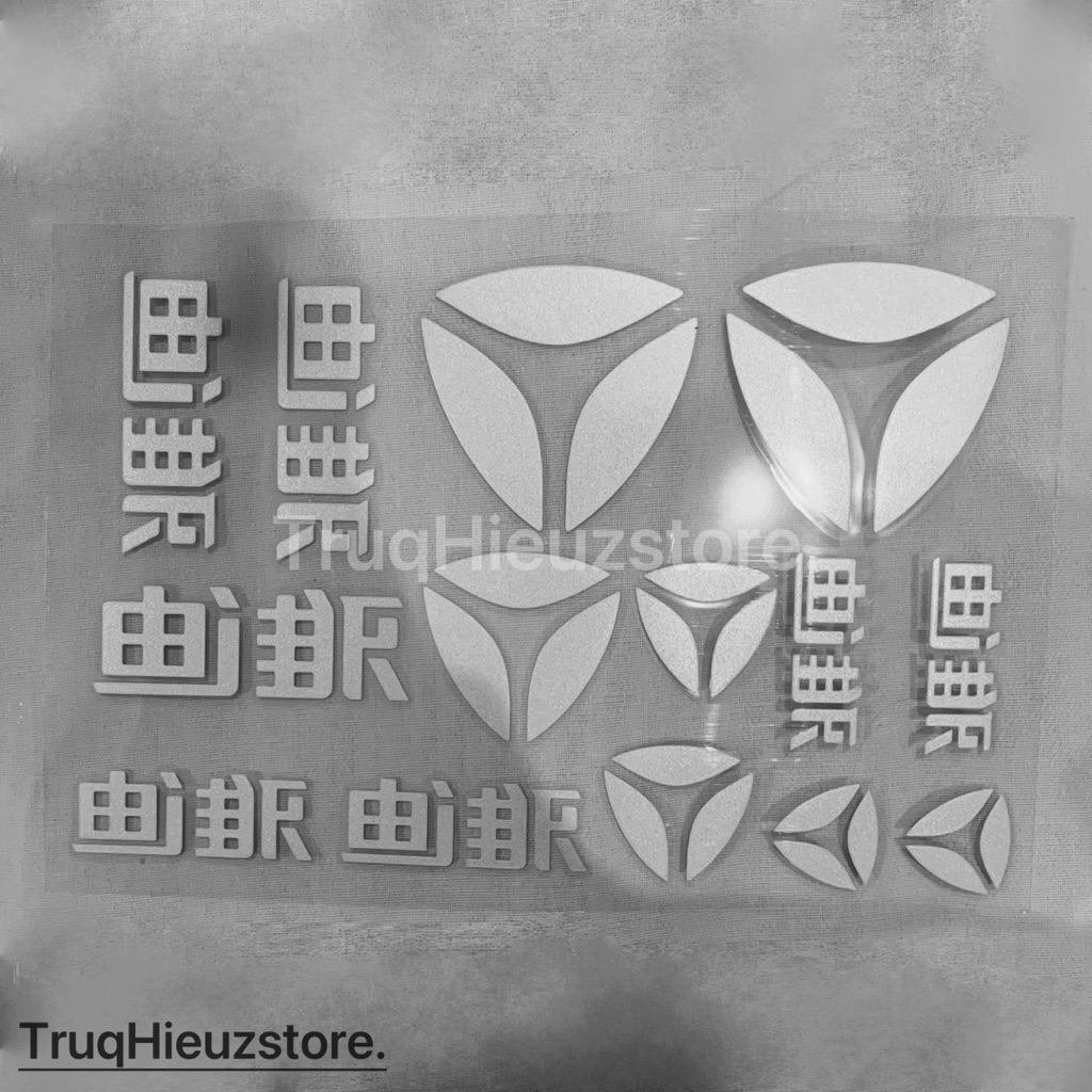 Tem YADEA chuẩn trung Trắng Bạc phản quang