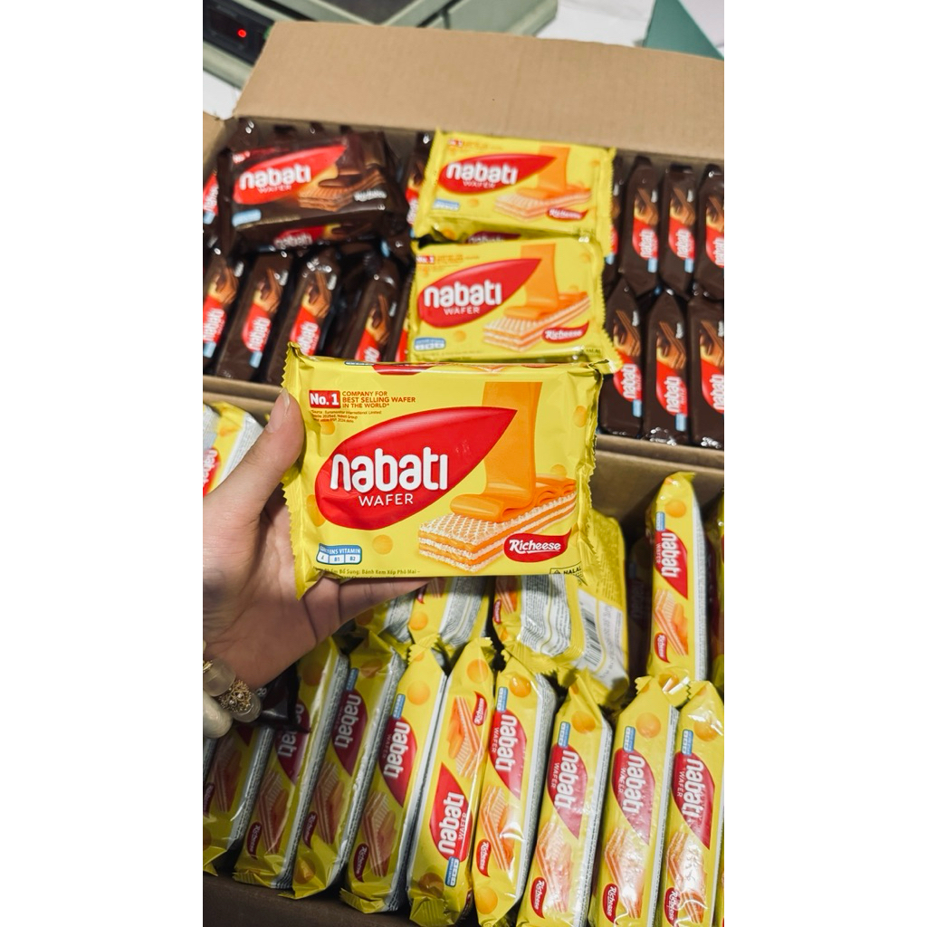 5 Bánh Nabati 50G Kem Xốp Phô Mai Socola Bánh Nabati Gói 50g