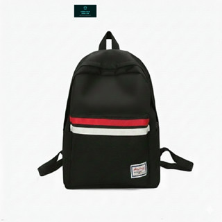 Balo Nam Nữ 2 Sọc Đỏ Trắng Hàn Quốc