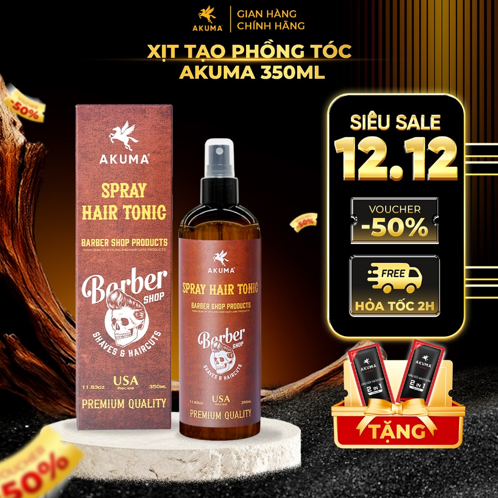 Xịt Phồng Tóc Akuma,Xịt Dưỡng Tóc Tạo Phồng, Hỗ Trợ Tạo Kiểu Tóc Và Phồng Chân Tóc Tự Nhiên