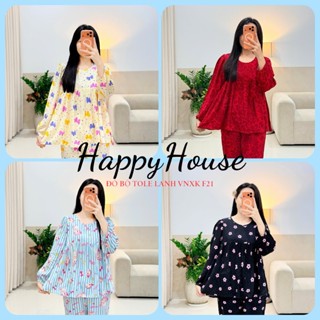  Bộ Lanh Nữ Bộ Tole Dài Babydoll Tay Dài Siêu Hot VNXK F21 45-70kg Cao Cấp Có Bigsize - HappyHouse93 