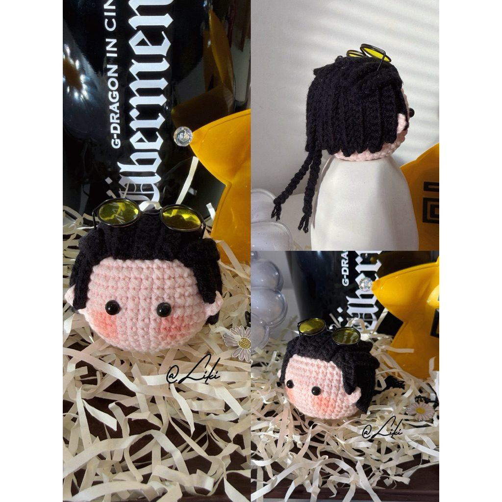 Móc khóa len GD G-Dragon tóc đen MAMA 2025