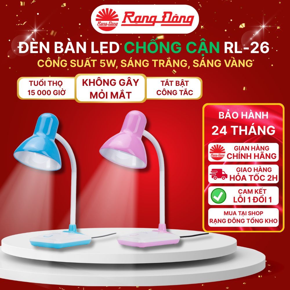 Đèn học chống cận 5W LED Rạng Đông RL-26