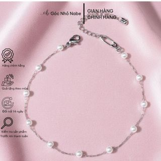 Lắc Chân Safety Pin Ngọc - Vòng Chân Titanium Mini Safety Pin