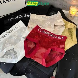 Combo 5 Quần Lót Nữ Ren Lụa Cạp Cao Hoa Mềm Mịn, Họa Tiết Comfortable - Thiết Kế Trẻ Trung
