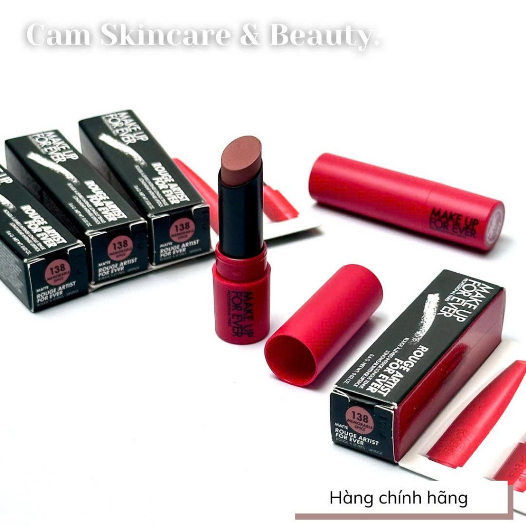 Son Thỏi Lì MAKEUP4EVER Rouge Artist Forever Lipstick Matte 138 Memorable Spice 0.6g