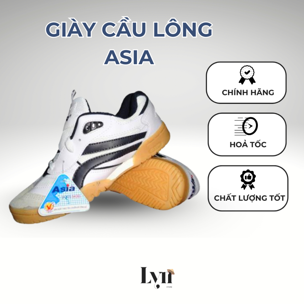 Giày cầu lông Asia - Giày asia đế kép nam nữ chính hãng