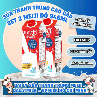  Set 2 hộp - Sữa tươi thanh trùng Meiji Đỏ 4.3 béo  2 hộp  