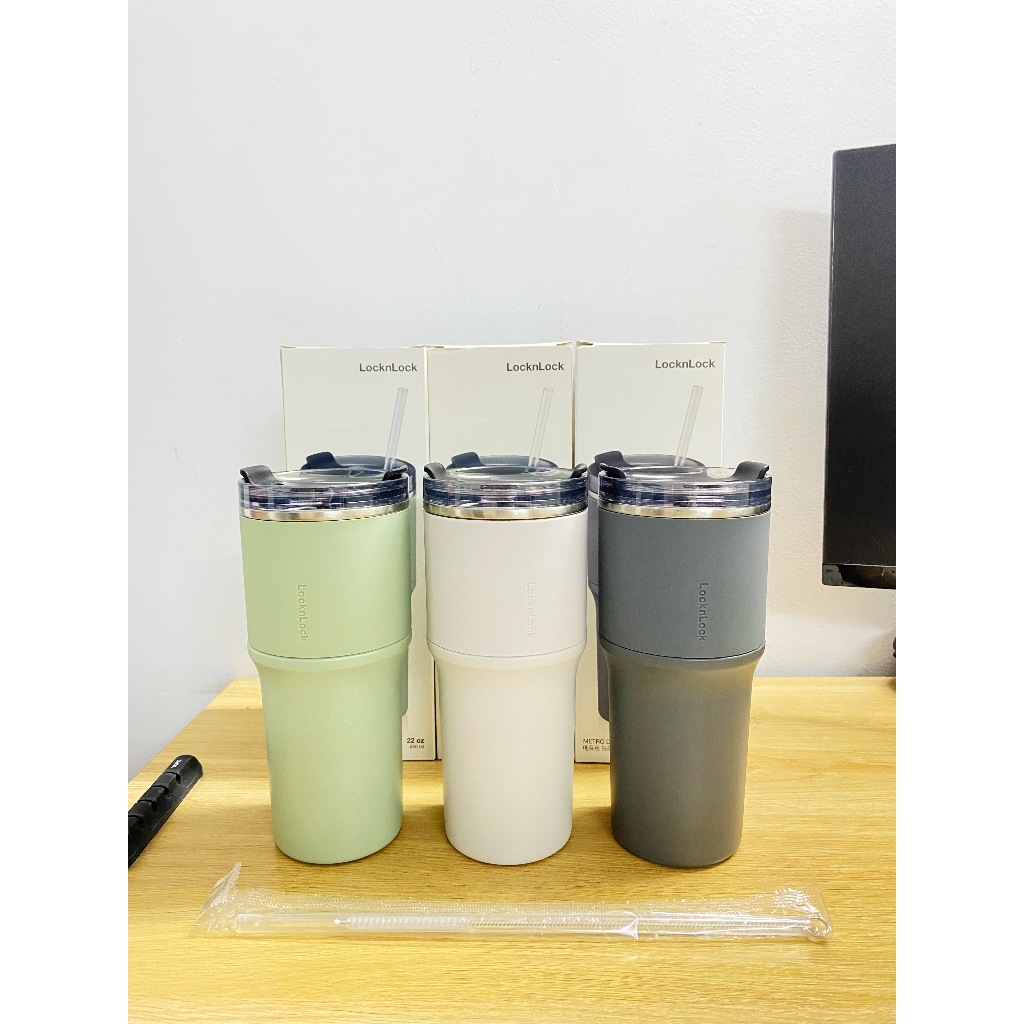 Ly Giữ Nhiệt LnL Metro Drive 650ml Kèm Ống Hút Và Cọ Rửa LHC4277S