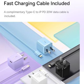 Bộ, Củ Sạc 20W Baseus GaN5 Fast Charger 1C - Hàng chính hãng