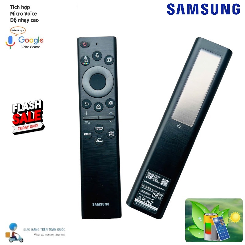 [HÀNG CHẤT LƯỢNG CAO_MADE IN INDONESIA]Điều khiển DÀI giọng nói VOICE NĂNG LƯỢNG MẶT TRỜI TV Samsung