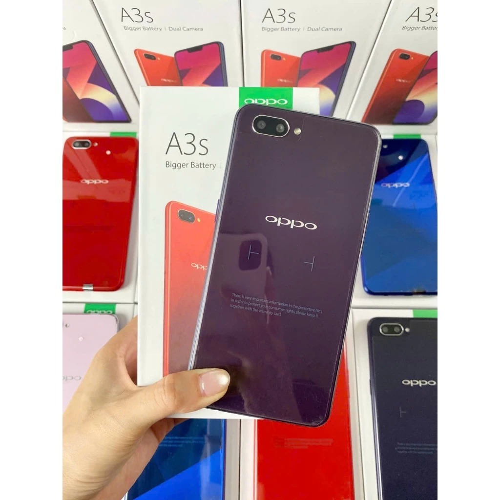 [Chính hãng] Điện thoại Oppo A3s 6GB/128GB nguyên zin đẹp keng kèm cường lực, ốp lưng BH 06 tháng
