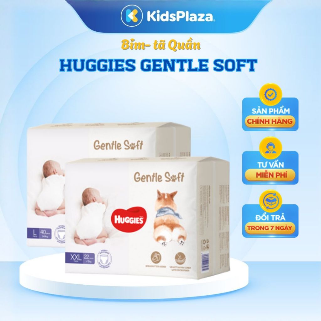 [MUA 3 GIÁ CHỈ 580K] Tã quần Huggies Gentle Soft - Corgi nâng niu làn da bé Size M/L/XL/XXL đủ size - KidsPlaza