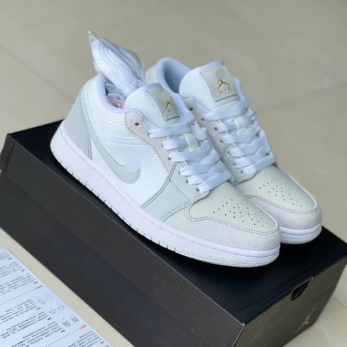 Giày Jd1 low paris xám xanh nam nữ size 36>43, Giày JD nam nữ bản C.cấp full bill box