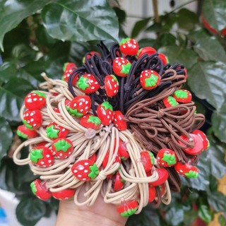 Set 10 dây cột tóc charm hoa, charm hoạt hình dễ thương cho bạn gái ( màu ngẫu nhiên)