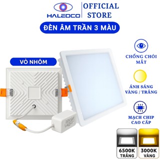 Đèn Led Âm Trần Downlight Cao Cấp - 3 Màu Ánh Sáng - Vuông - Tròn, Đèn Âm Trần Thạch Cao 9W 12W 18W 24W Chống Bụi Bẩn