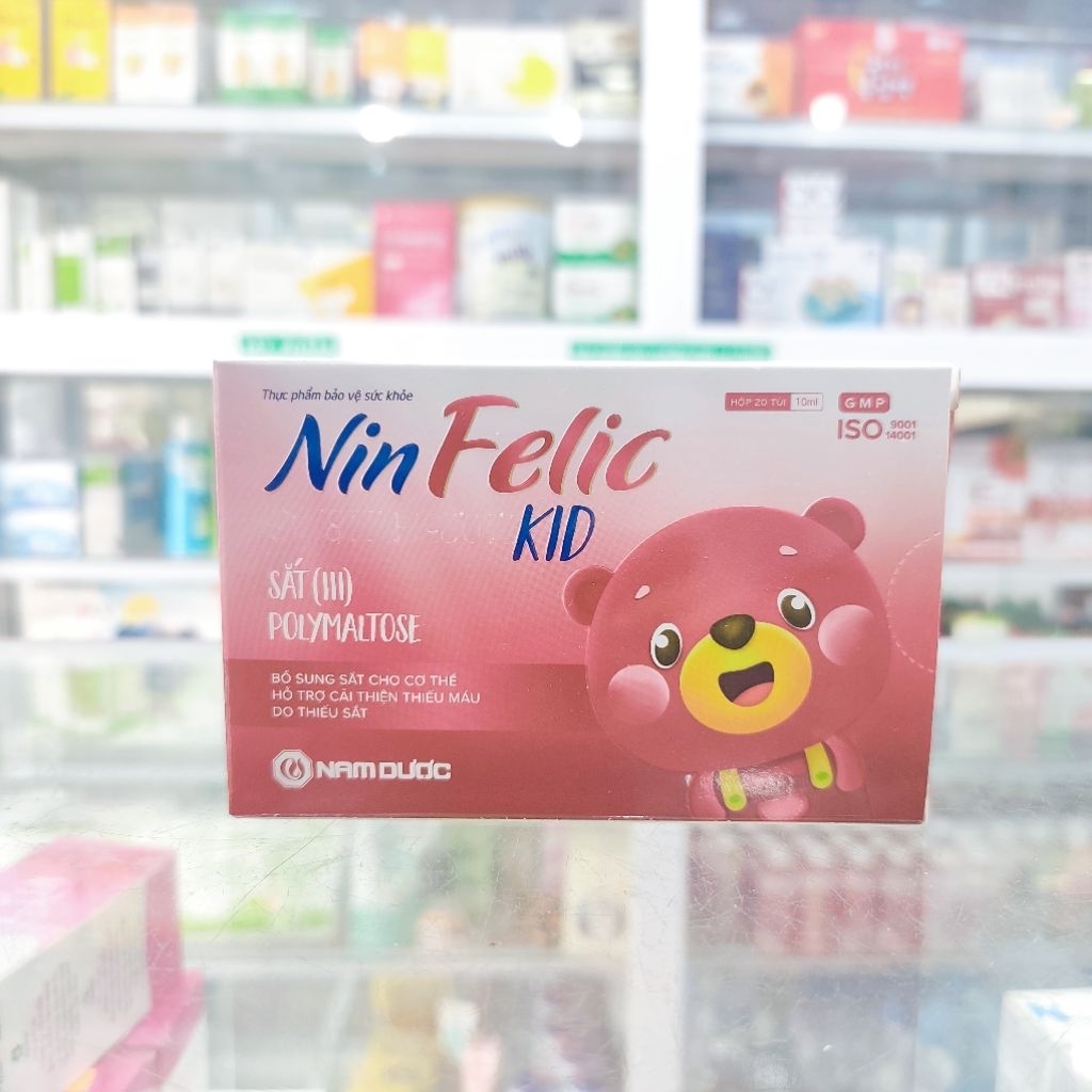 Nin Felic kid_Sắt cho bé_Hộp 20 túi