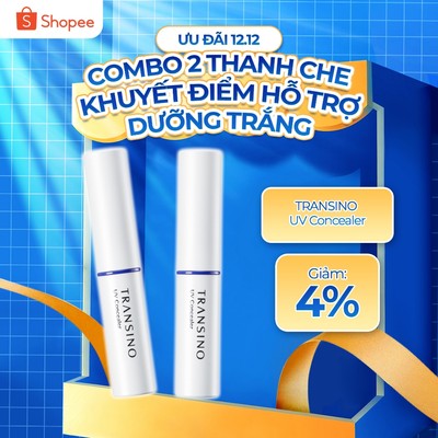 Combo 2 Thanh Che Khuyết Điểm Hỗ Trợ Dưỡng Trắng TRANSINO 2.5g