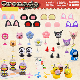 Tai Gấu Tai Mèo Chong Chóng Các Loại Sừng Gắn Mũ Bảo Hiểm Kèm Keo 3M VARO