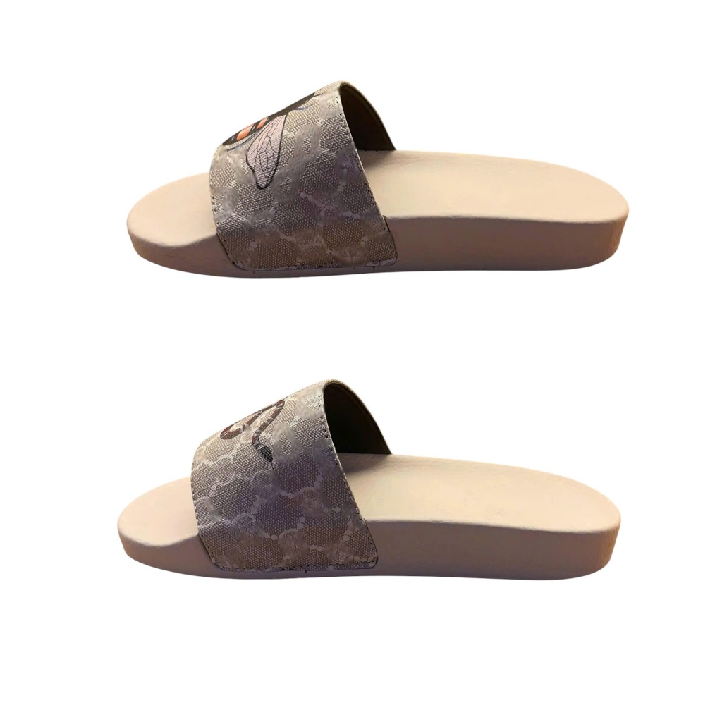 Dép Boy phố Màu Kem Hoạ Tiết hình, chất liệu cao su non, phong cách trẻ