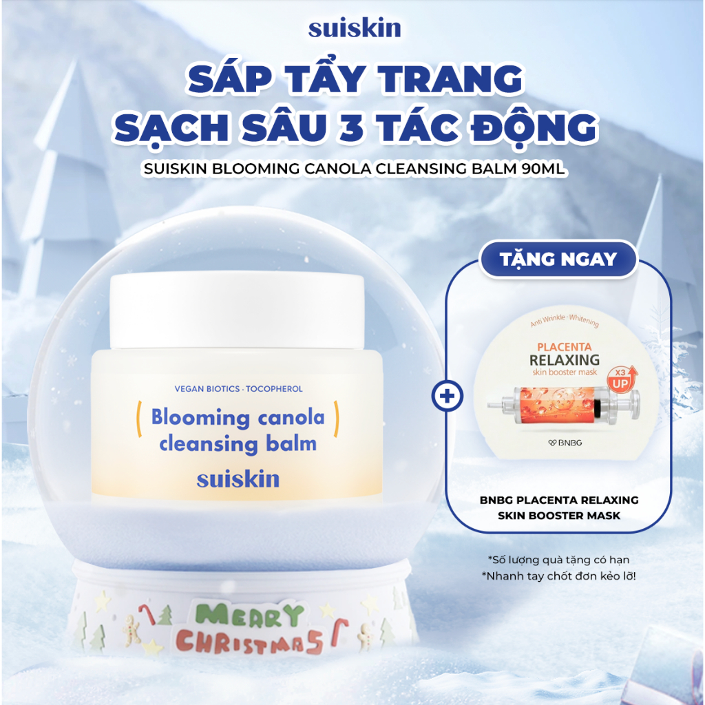    TẶNG 1 MASK BNBG   SÁP TẨY TRANG SẠCH SÂU 3 TÁC ĐỘNG SUISKIN BLOOM CANOLA CLEANSING BALM 90ml 