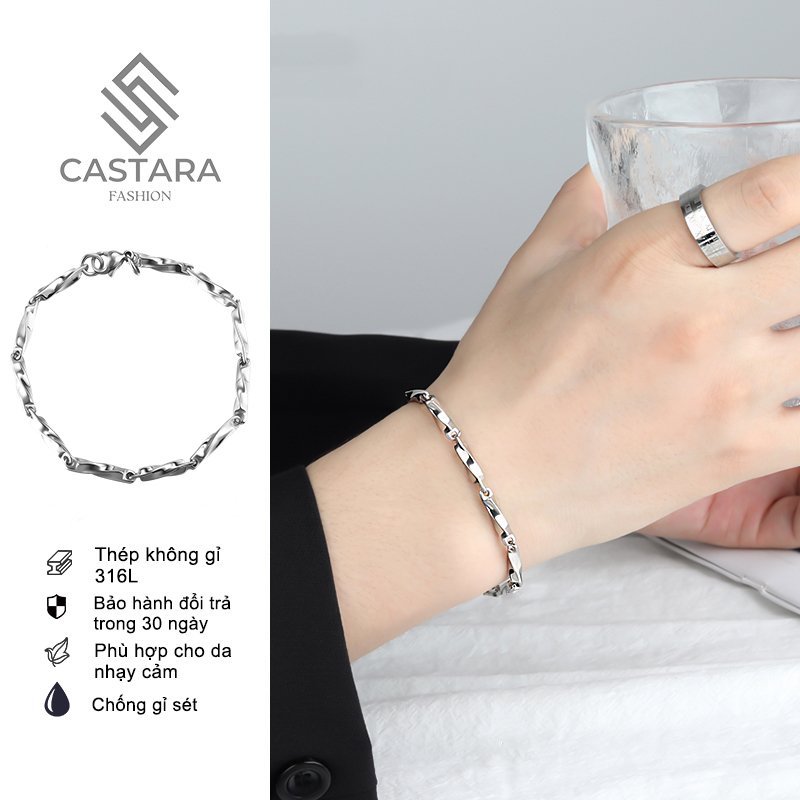 CASTARA - Dây chuyền thép titan Mobius Strip dành cho nam , Phong cách và đa năng , Chất lượng cao v